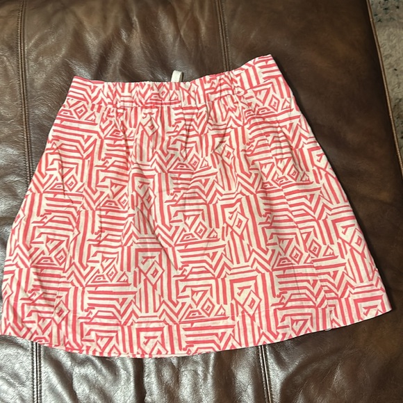 J Crew Summer Pink and White Aztec skirt, size 2 - Picture 5 of 5